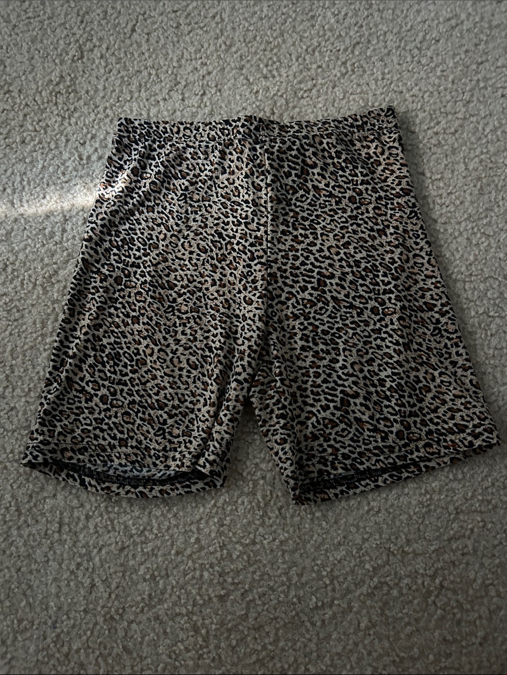 SHEIN Leopard Print Women’s Bike Shorts - Black, Brown, Cream